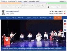 Tablet Screenshot of embassyofindiatunis.com